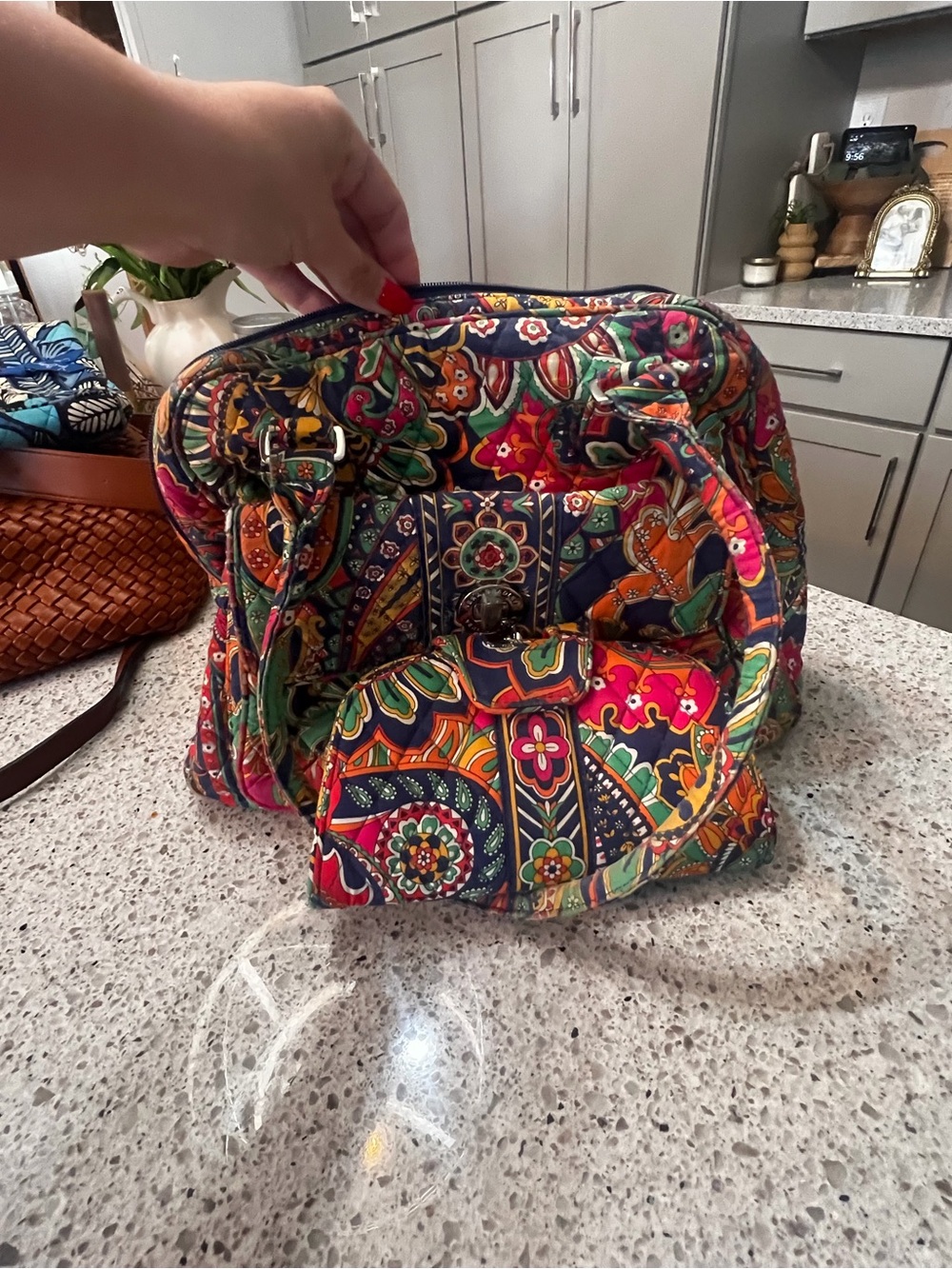 Vera Bradley Quilted Shoulder Bag & matching Wallet